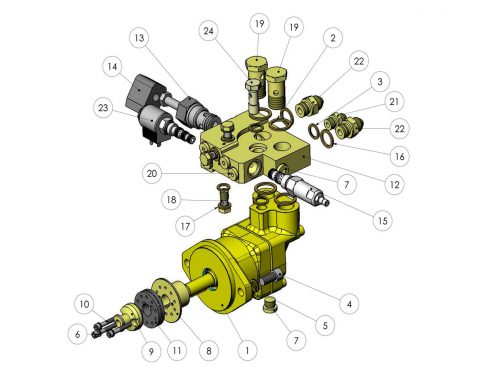 Мотор верхней пилы KESLA 25RHII(RHS)